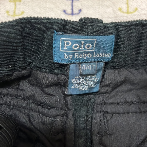 Polo boys 4T black corduroy pants. Cotton lined. Zip fly and button closure. EUC - Picture 4 of 5